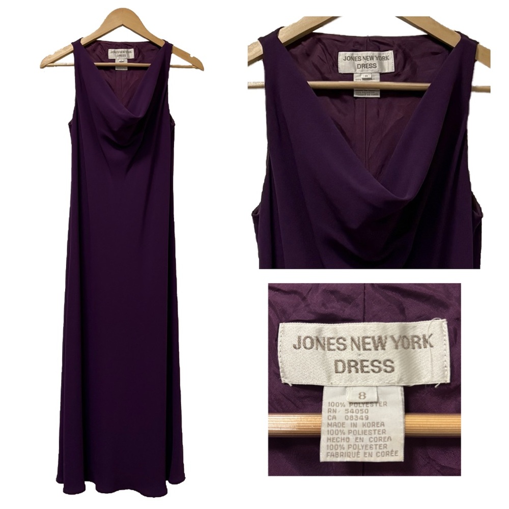 Jones New York Deep Purple Maxi Dress